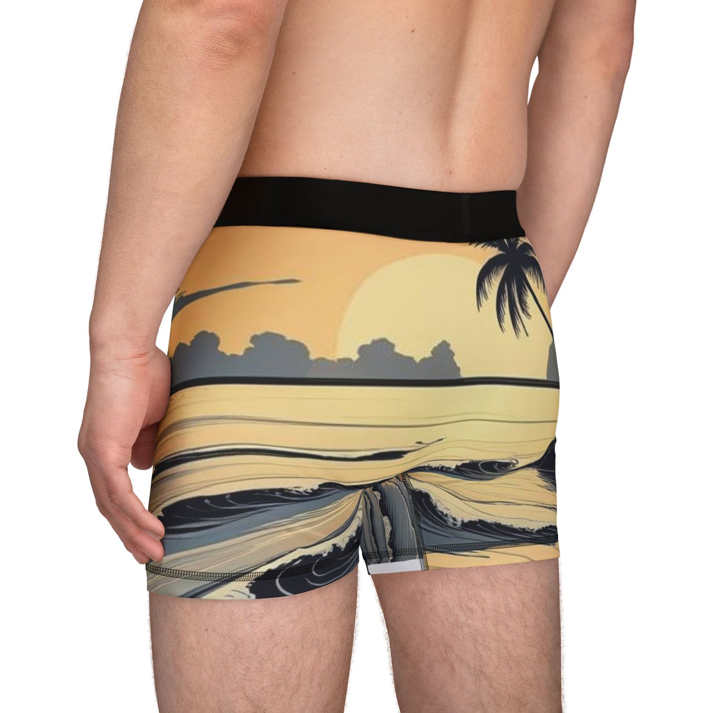 Tropical Print Boxers, Men's Underwear, Summer Loungewear, Beach Vibe Shorts, Gift for Him