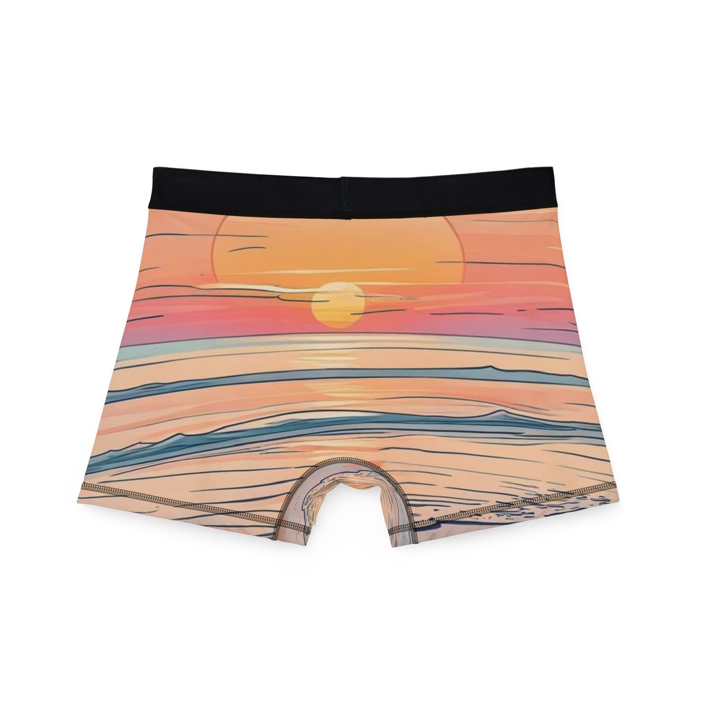 Vibrant Sunset Men's Boxers, Colorful Underwear, Gifts for Him, Relaxed Vibe, Beachwear, Summer Essentials, Tropical Print