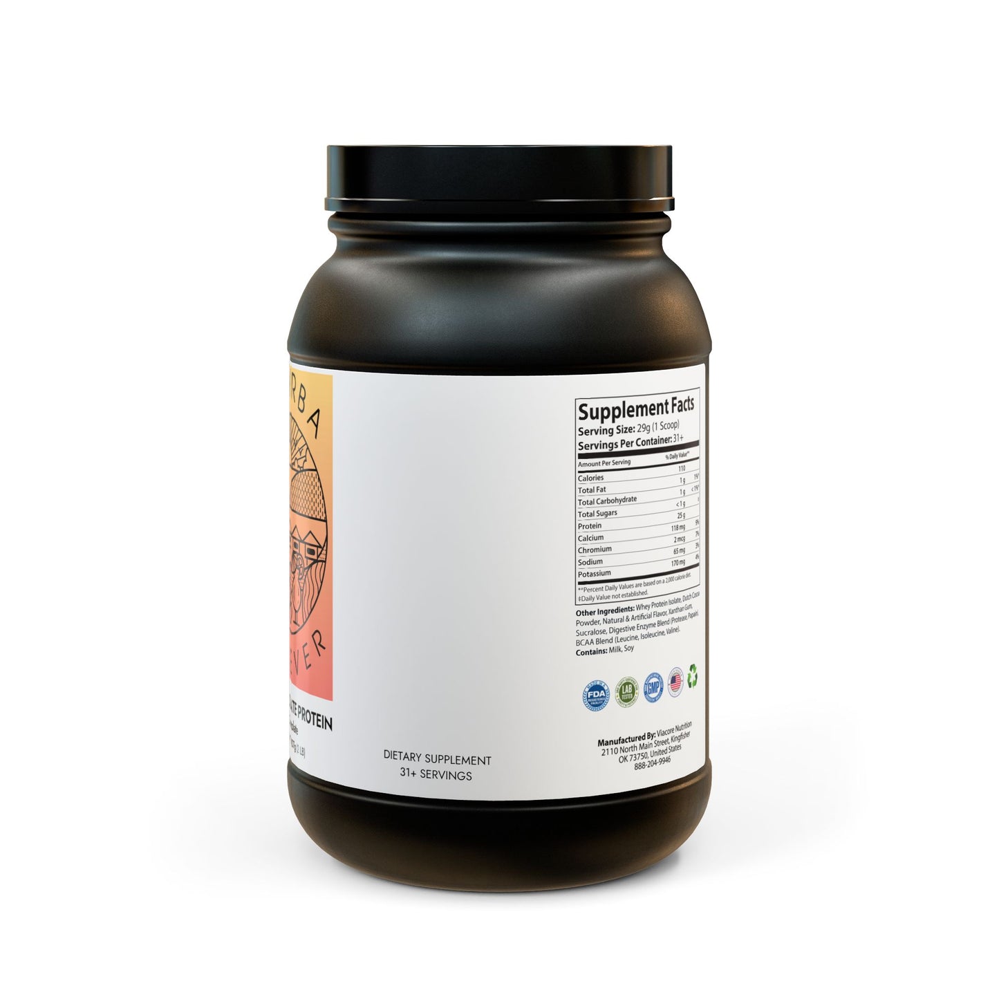 Whey Isolate Protein Supplement (907g, 2lb)