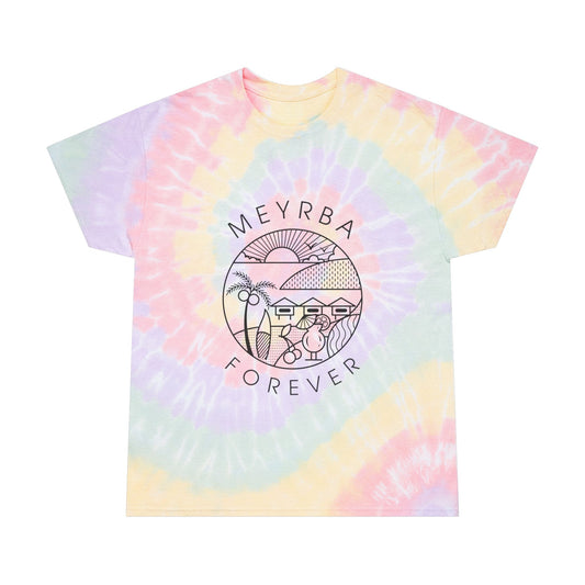 Colorful Tie-Dye Tee for Summer Vibes | Casual Wear, Festival Fashion, Gift for Friends, Meyrba Forever Design, Beach Day Outfit
