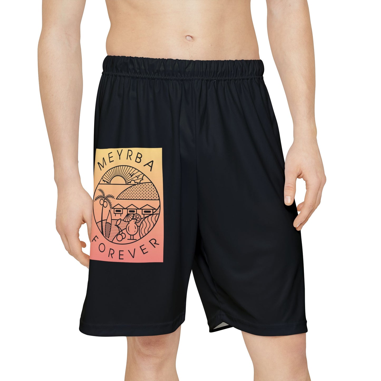 Men's Sports Shorts with Meyrba Forever Design | Athletic Shorts, Summer Apparel, Workout Gear, Casual Wear, Gift for Him