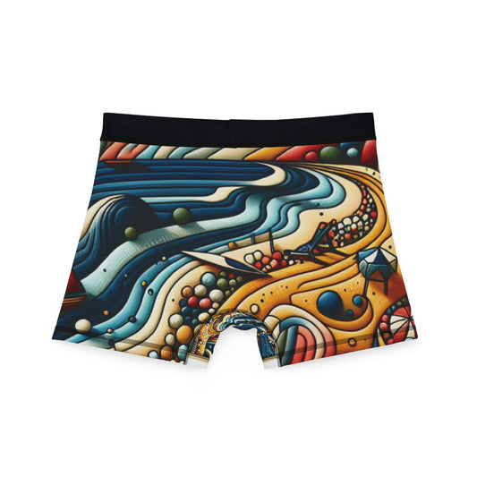 Men's Artistic Pattern Boxers, Fun Underwear for Men, Vibrant AOP Boxers, Unique Gift for Him, Colorful Boxer Shorts, Creative Loungewear