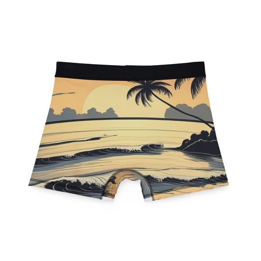 Tropical Print Boxers, Men's Underwear, Summer Loungewear, Beach Vibe Shorts, Gift for Him
